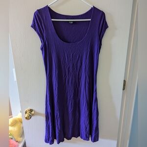 Ralph Lauren Purple Cap Sleeve A-Line Midi Dress Size M **Host Pick**